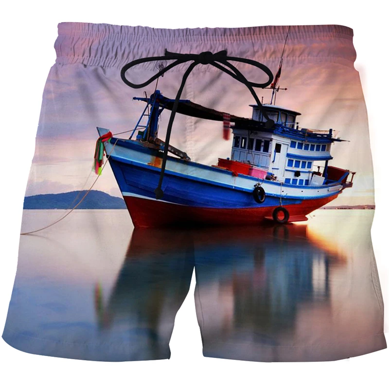 New European And American Ocean Fish Men's Beach Pants 3D Printed Fishing Fashion Harajuku Leisure Sports Swimming Shorts