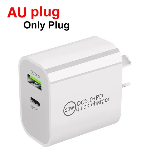

For Mobile Phone 20W Dual USB ChargingNew Travel Wall Adapter Converter Socket Power AU/UK/US/EU Plug usb Charger