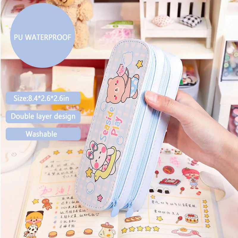 

Multipurpose Pencil Bag With Independent Stationery OrganizerZipper Large Capacity For Office Home Cute High Quality Material S