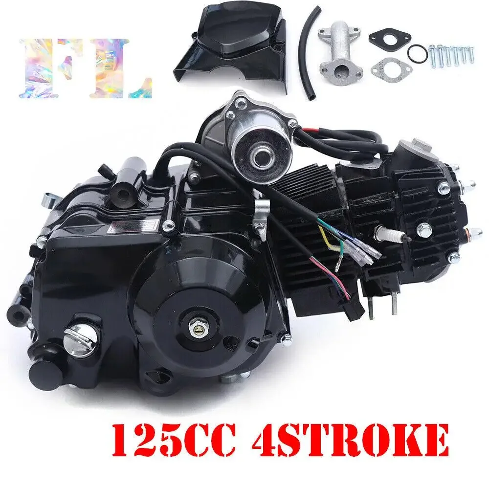 125cc 4-тактный двигатель для квадроциклов полуавтоматический с реверсивным