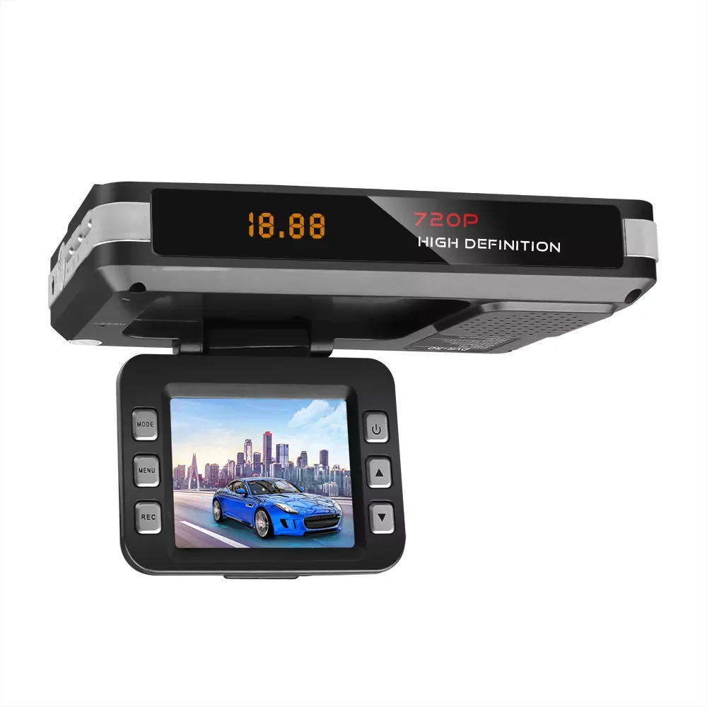 

2 In 1 Car Radar DVR Anti Radar Detector 12 languages Driving Recorder Video Camera Flow Detecting Dash Cam Car Detector