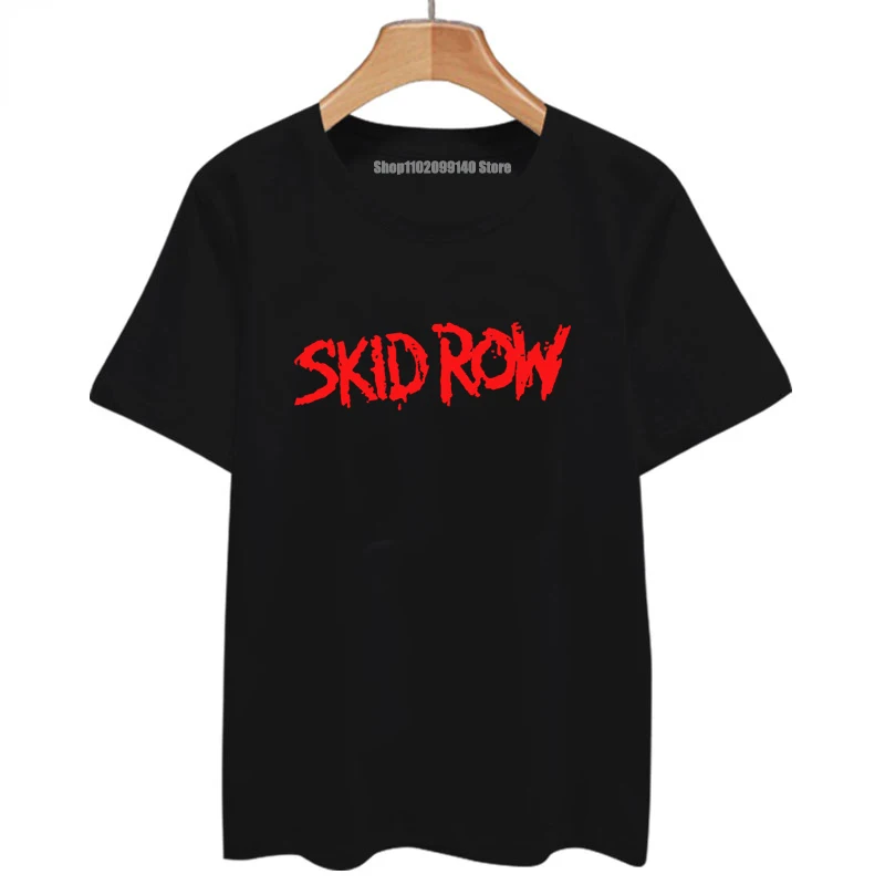 Skid Row  Men's Women's Graphic T-shirt Street Casual Rock Tee Dress Fashion Loose Top Men's Gift  men clothing  t shirt