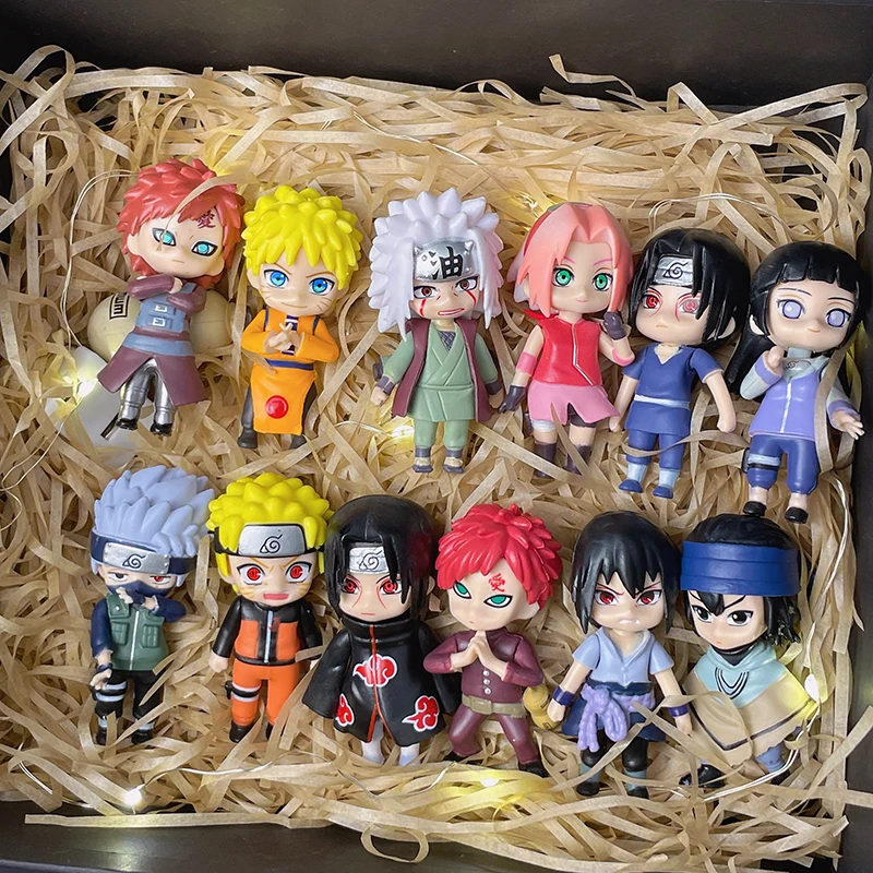 

10CM Anime Naruto GK Hatake Kakashi Gaara Uchiha Itachi Uchiha Sasuke Haruno Sakura PVC Action Figure Model Toys Gift Kids