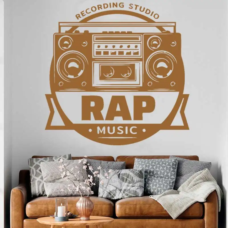 Player Rap Hip Hop Art Recording Studio Live Teen Room Bedroom Decor Vinyl Wall Decal Y4