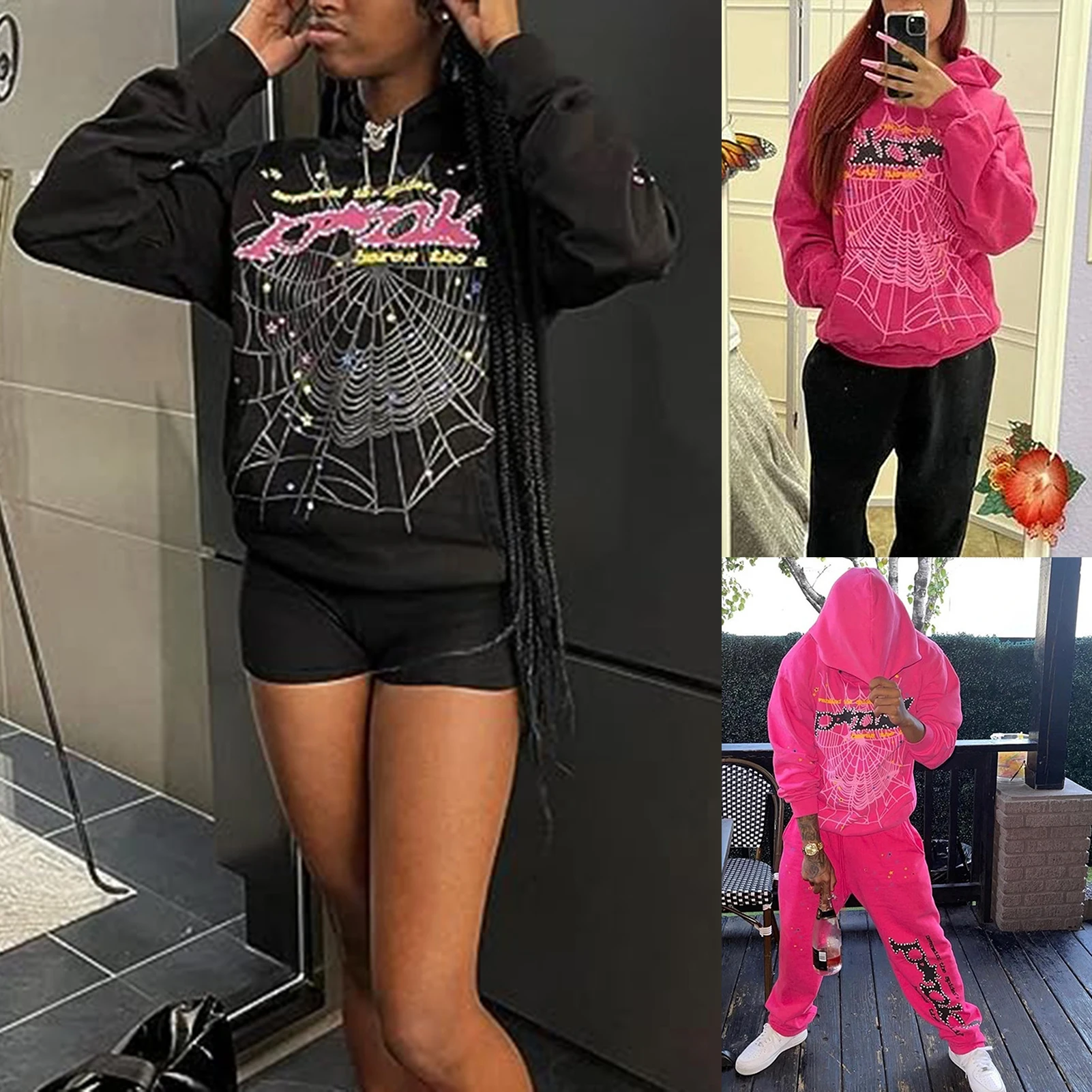 

Y2K Harajuku Vintage Hoodies Women Print Long Sleeve Sweatshirts Hooded Hoodie Hip Hop Oversized Pullovers Pocket Daily Outfit