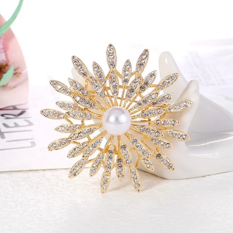 Элегантные винтажные броши из сплава с растениями и цветами булавка для женщин