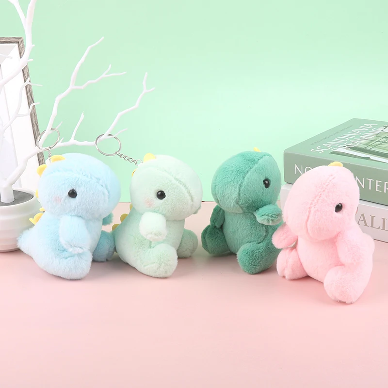 Милый динозавр плюшевая игрушка мультяшное животное подвеска мягкая кукла