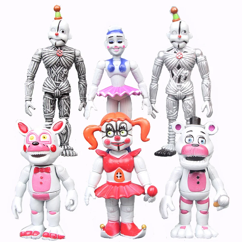 

6 Pcs/Set Sister Location Fnaf Figures Anime Five Night At Freddy Toy Action Figure Collectible Doll Model Children Gifts