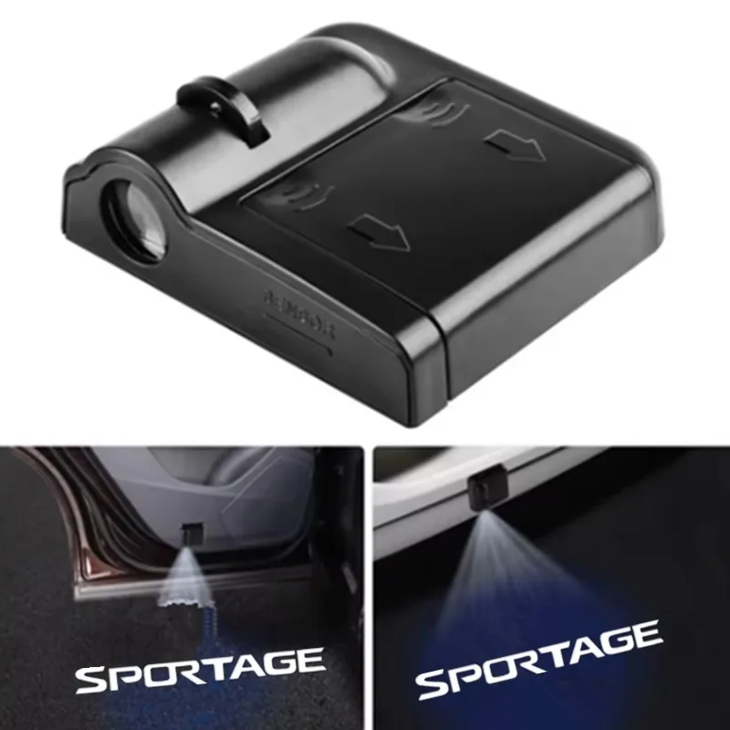 

2 шт. светодиодный лазерный проектор для дверей автомобиля с логотипом, призрачная тень, ночные огни, автомобильные аксессуары, декоративная лампа для KIA Sportage