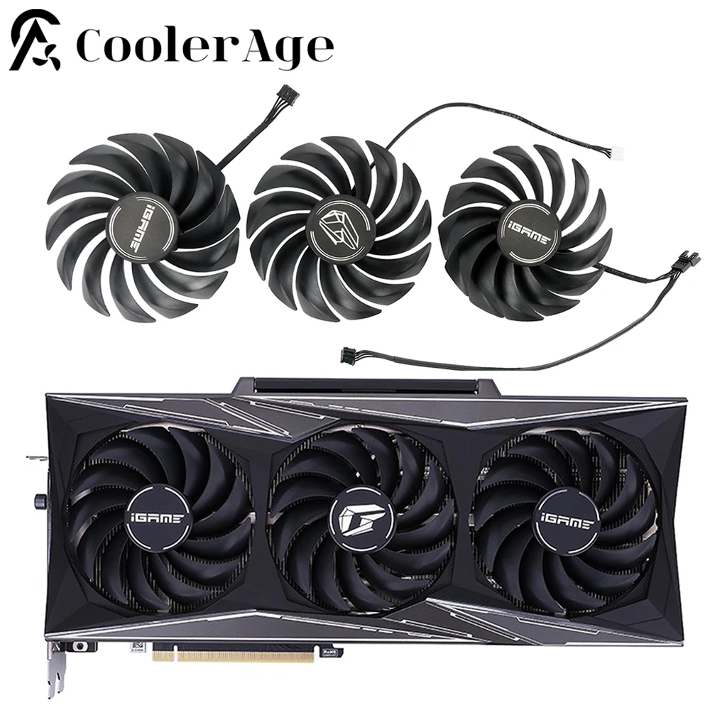 

90MM PVA080E12R RTX3060 RTX3070 RTX3080 RTX3090 Cooling Fan For Colorful iGame RTX 3060 3070 3080 Ti 3090 Vulcan