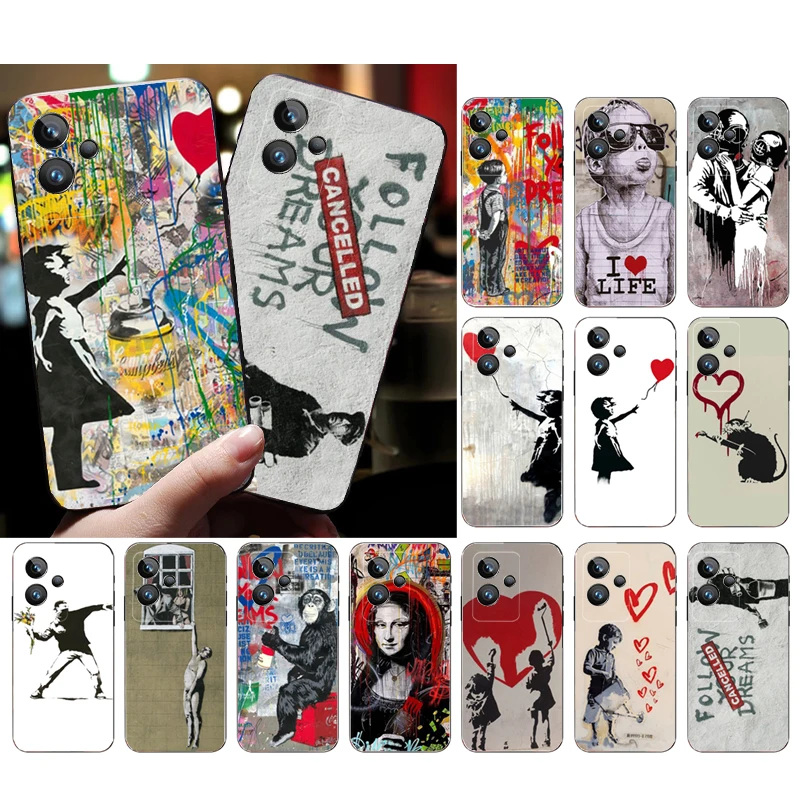 

Phone Case for OPPO Realme GT 2 Pro X2 Pro XT C25S 9 8 7 6 Pro 6i GT Master C3 C21 C21Y C11 X3 SuperZoom Banksy Graffiti Art