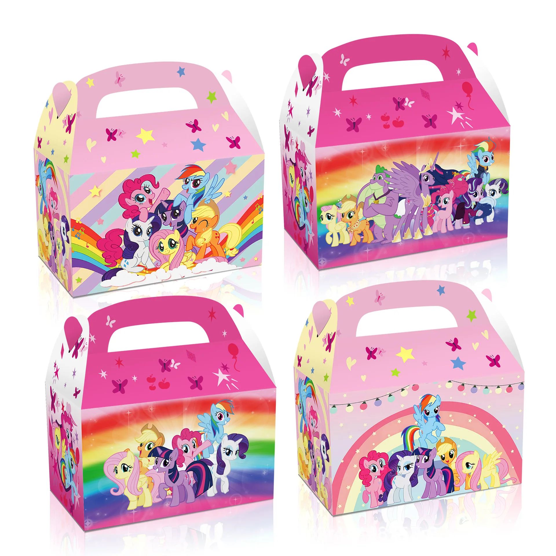 

16*9*9cm Little Pony Gift Box Kids Party Decorations Baby Shower Paper Pony Candy Boxes Girls Birthday Party Supplies Wholesale