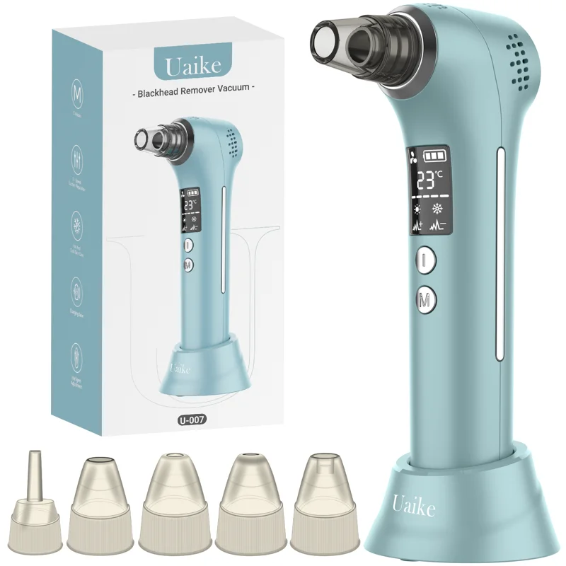 

Blackhead Remover Pore Vacuum Cleaner - Electric Facial Ion Blackhead Extractor Tool Device with 5 Adjustable Suction Power and
