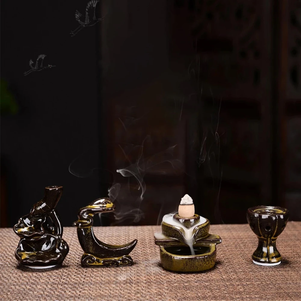 

Backflow Incense Burner Mini Ceramic Incense Censer Creative Ornaments Home Decoration Use In The Home Office Teahouse