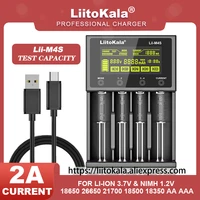 liitokala lii m4s multifunctional battery charger for 3 7v 1 2v 18650 26650 21700 14500 18350 aa aaa a c and other batteries