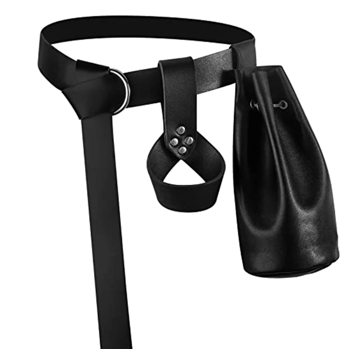 

Medieval Leather Set Costume Accessories for Warrior Pirate Cosplay Black