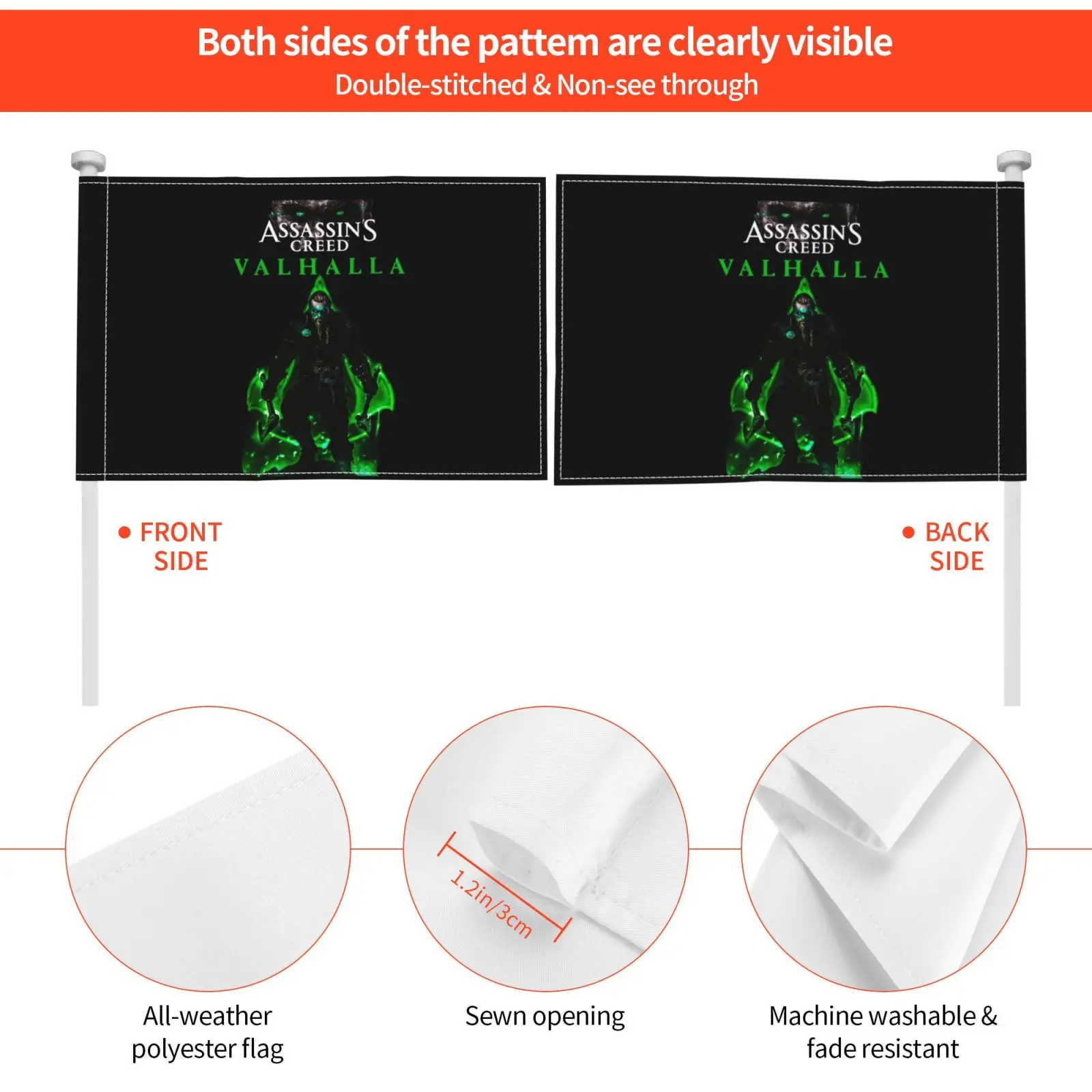 Уличный Декор Valhalla флаг автомобиля игра викингов Assassins 2020 |