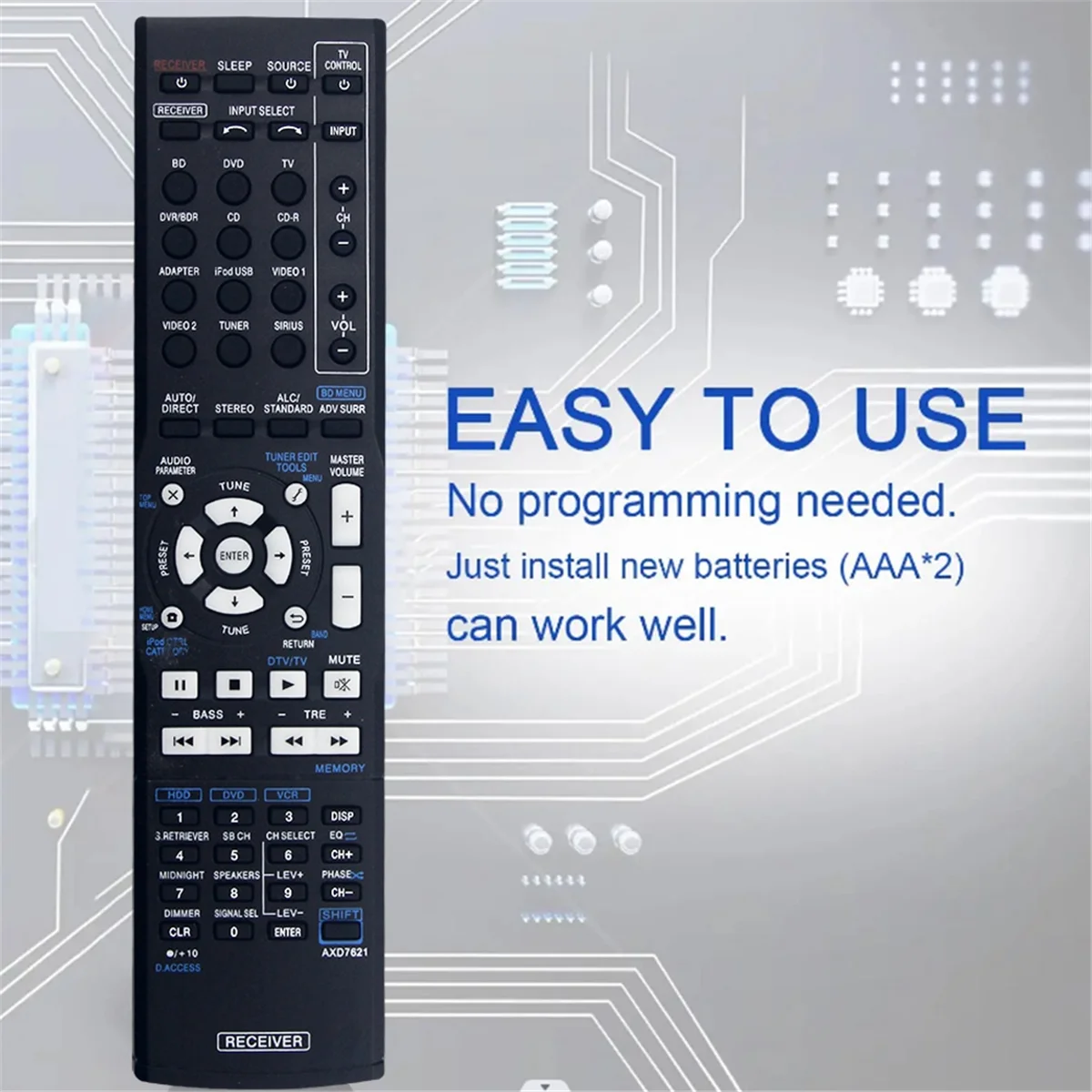 Заменить пульт дистанционного управления Axd7621 для Pioneer Av приемника Axd7569 Axd7661 Axd7662