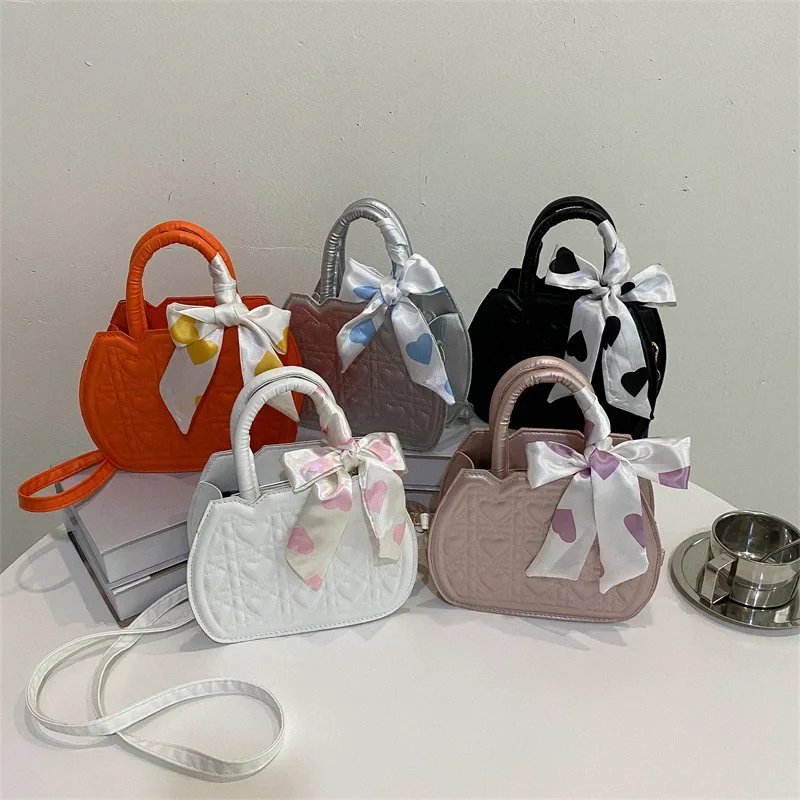 

Lovely and Fashionable Portable Round Bag for Women 2022 Summer New Silk Scarf Cross-body Bag for Women