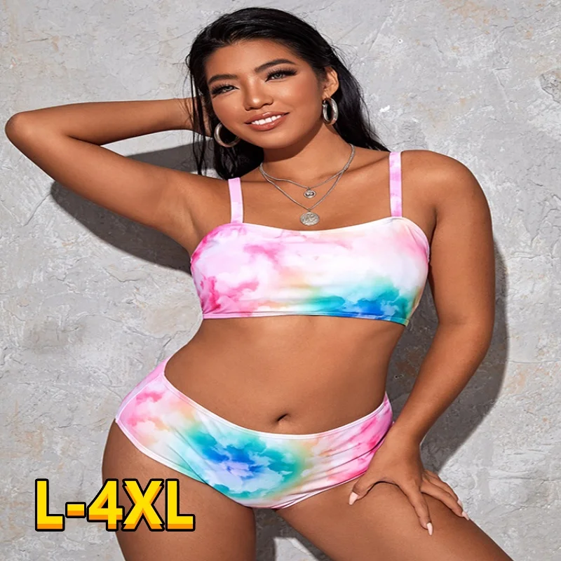 

Large Size Swimsuit 2022 Sexy Women High Waist Bikini Swimwear Female DotPrint Bikini Set Bathing Suit Women
