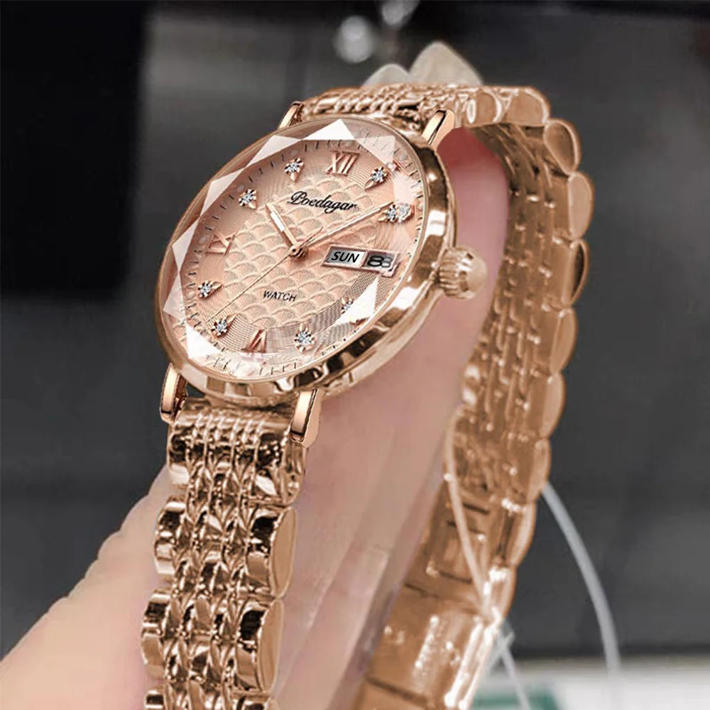 Fashion Watch for Woman Luxury Elegant Waterproof Luminous calendar Quartz Women's Watches Gift Casual relojes para mujer