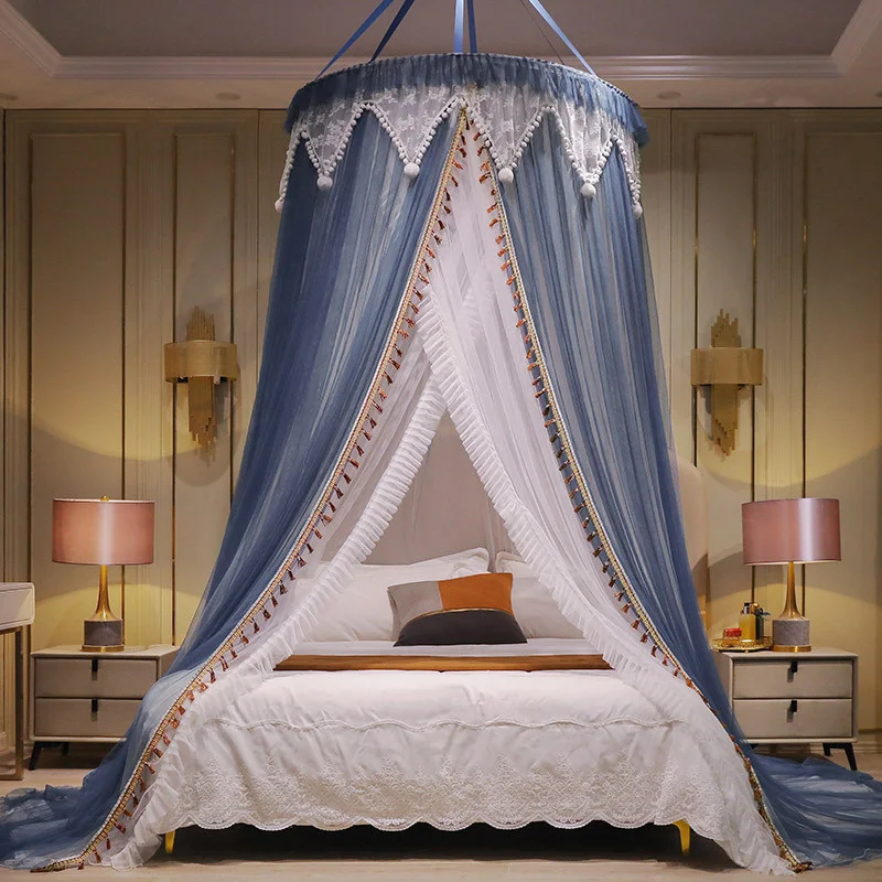 

Summer New Palace Style Double-layered Suspended Ceiling Mosquito Net Dome Mosquito Net Double Yarn Tent Household Mosquito Net
