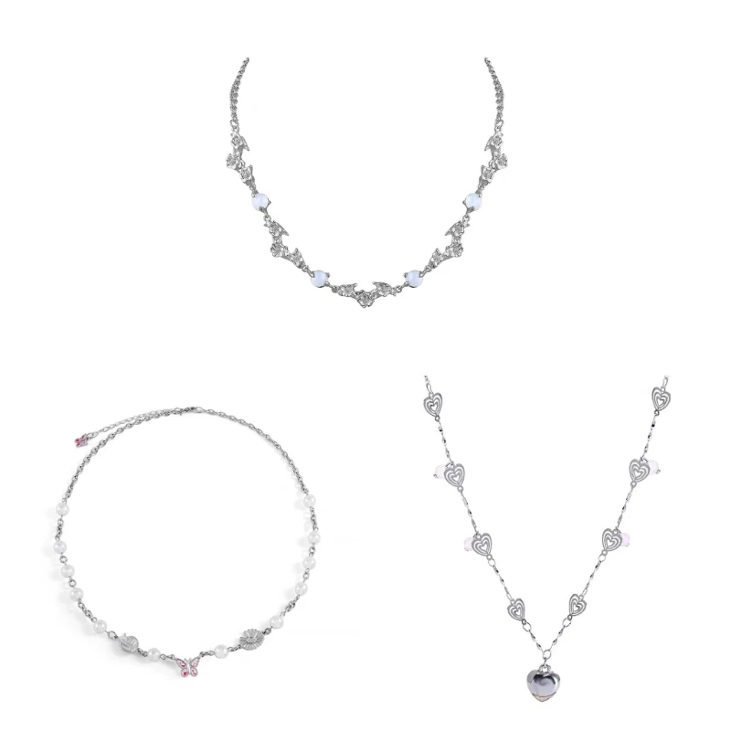 

Delicate Pendant Necklace Adjustable Collarbone Chain Neckchains Neck Jewelry 28TF