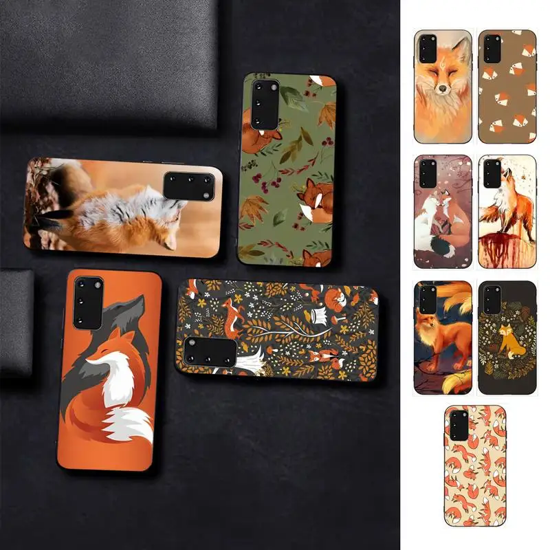

Cute Fox Phone Case for Samsung S10 21 20 9 8 plus lite S20 UlTRA 7edge
