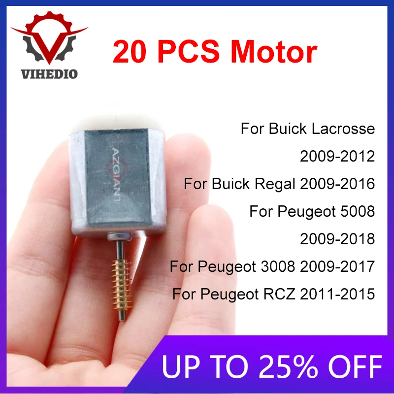 

20PCS For Buick Lacrosse Regal Peugeot 5008 3008 RCZ 2011-2012 Car Wing Mirror Folding Power Electric Motor OEM 12V Core Engine