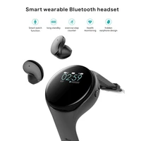 missgoal tws bluetooth compati headset smart watch 2 in 1 health data monitoring sports watch smart wearable clock men women