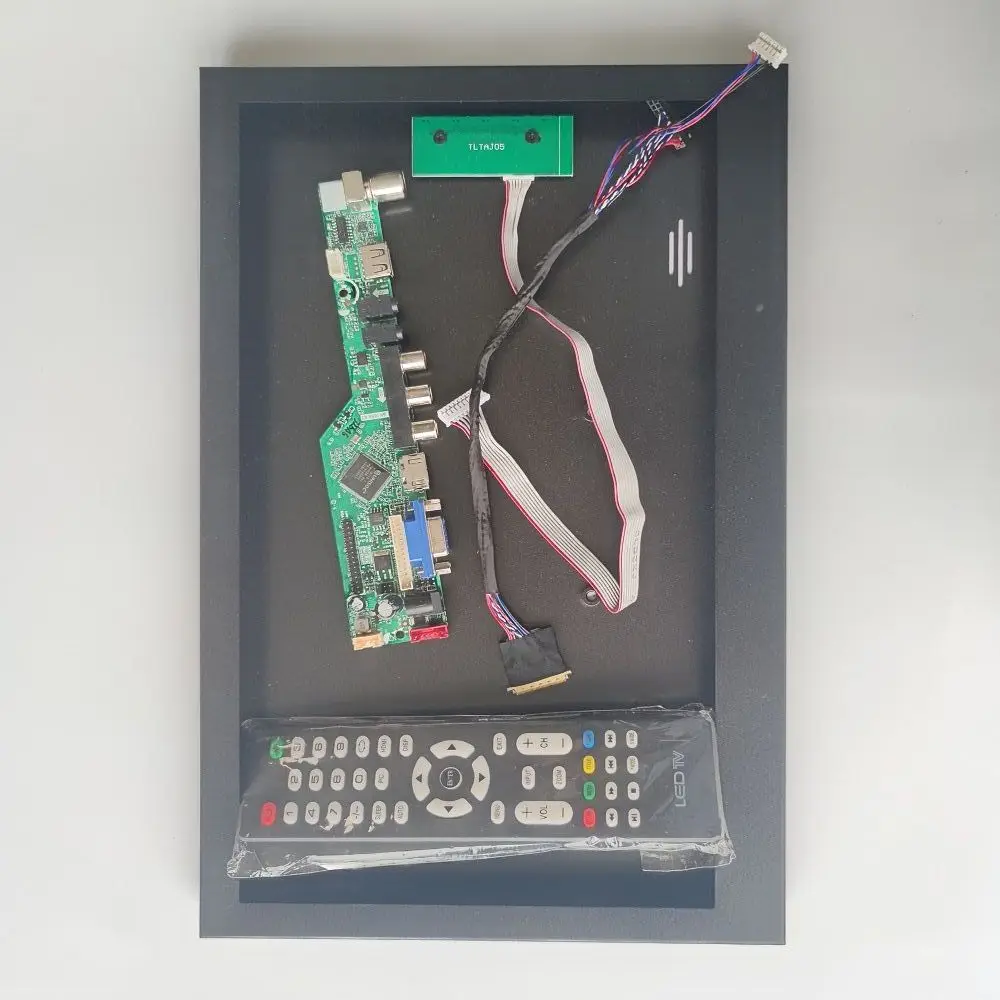 

TV Controller board + Aluminum alloy metal case panel back cover box Kit for 14" LP140WH4 LCD LED 1366*768 VGA HDMI-compatible