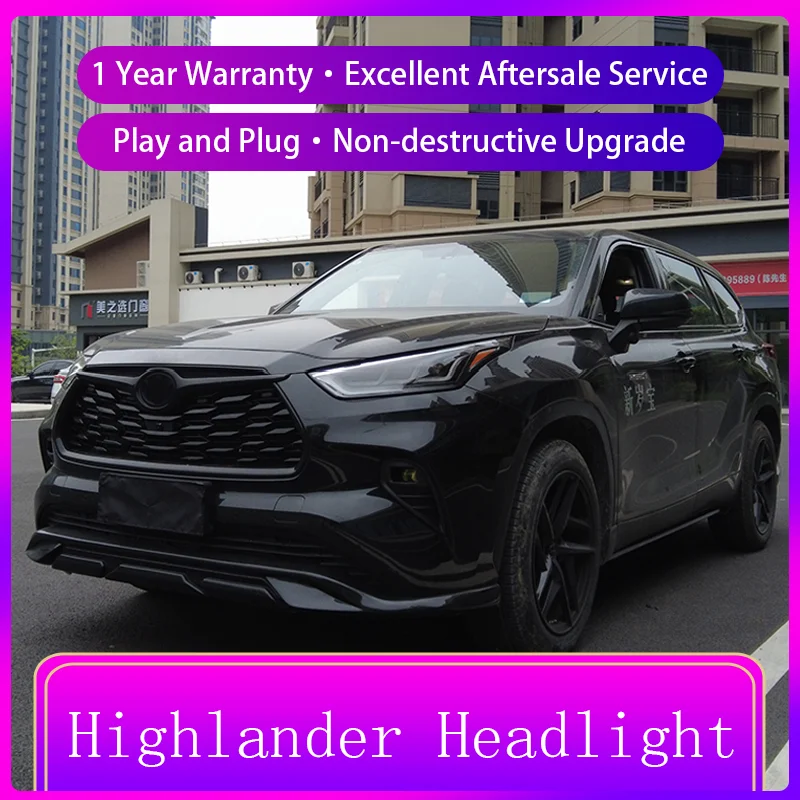 Стайлинг автомобильных фар для Toyota 2022-2023 Highlander Front светильник DRL головная лампа