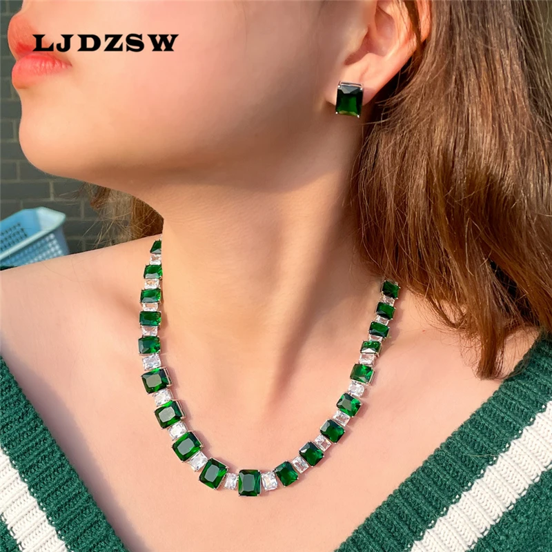 

Европейский и американский роскошный стиль хиппи Изумрудное ожерелье серьги свадебное платье аксессуары Бесплатная доставка Новинка 2022