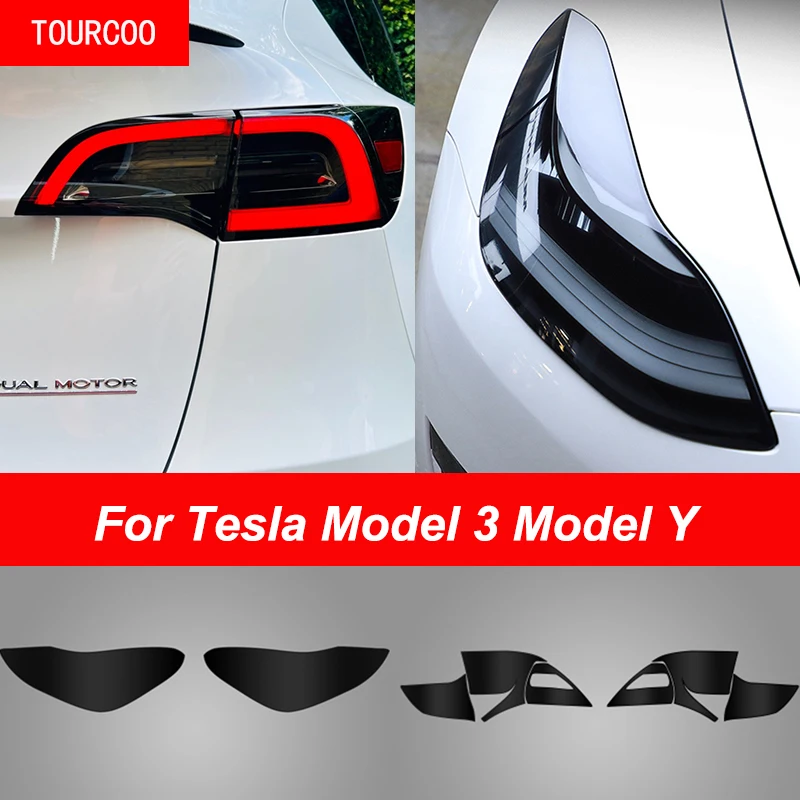 Затемненная Тонировочная пленка для Tesla Model 3 Y полный комплект передних фар