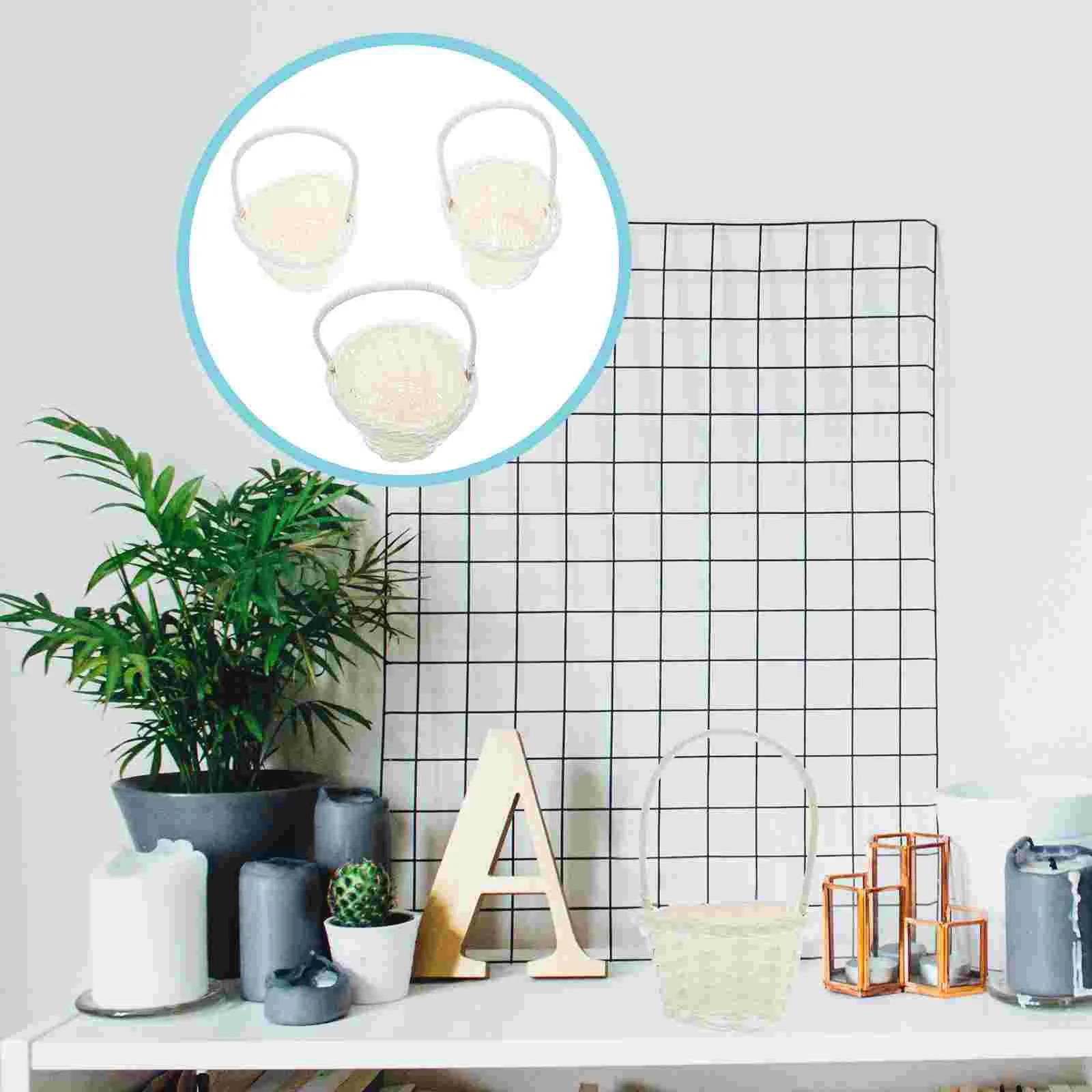 

Basket Baskets Flower Rattan Woven Mini Candy Weddinggirl Easter Gift Wicker Party Storage Handleforweaving Tiny Miniature