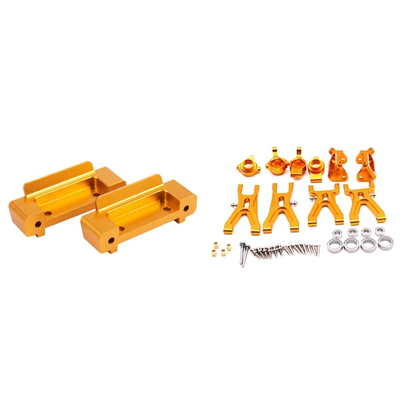 

2Pcs Upgrade Spare Rc Car Parts Front Rear Bumper With Upgrade Suspension Arm & Front/Rear Hub C Seat Parts Kit