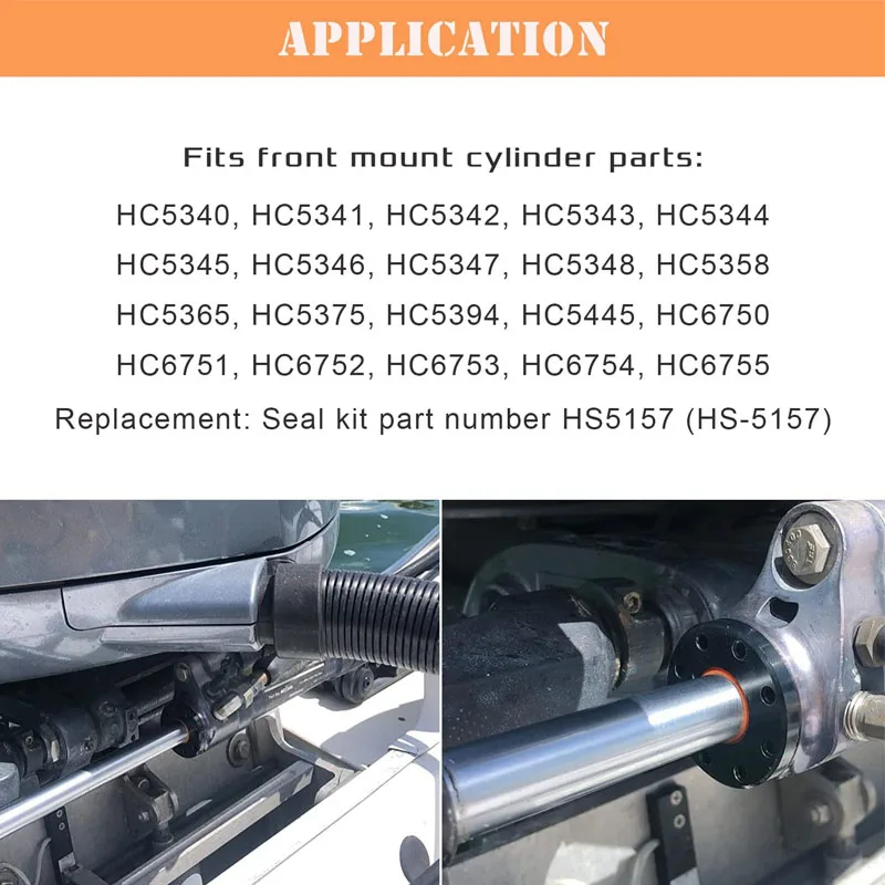 Комплект Уплотнений гидравлического рулевого цилиндра HC5345 HS5157 с передним
