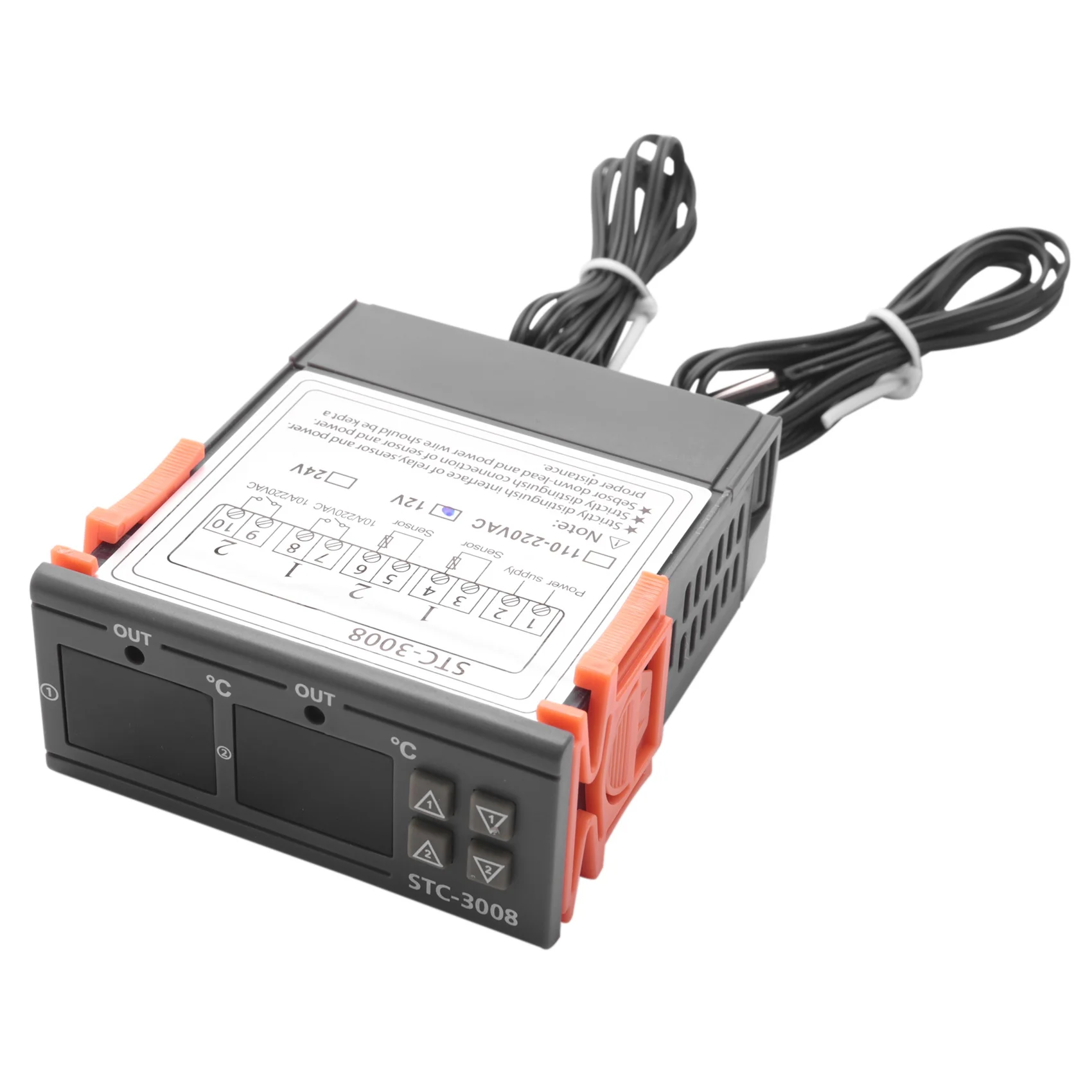 

STC-3008 Dual Digital Incubator Thermostat Display Temperature Controller