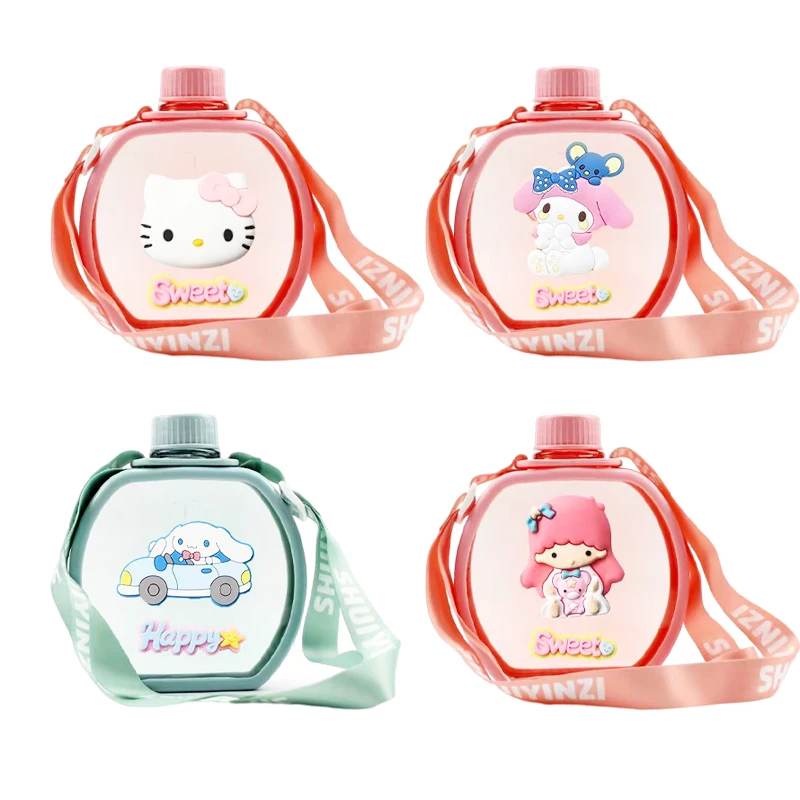 

Kawaii Sanrio, Hello Kitty бутылка для воды Kuromil My Melody большая емкость для уличного спорта детская портативная соломенная бутылка для воды подарок