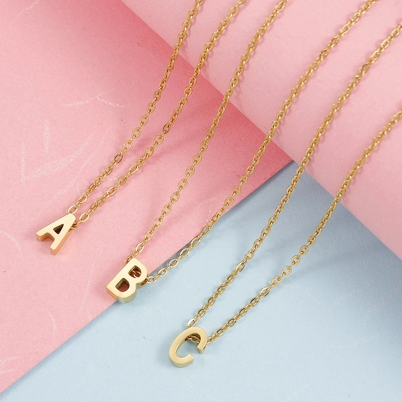 

A To Z Letters Necklace Accessories Alphabet Pendant Women Girls Gifts