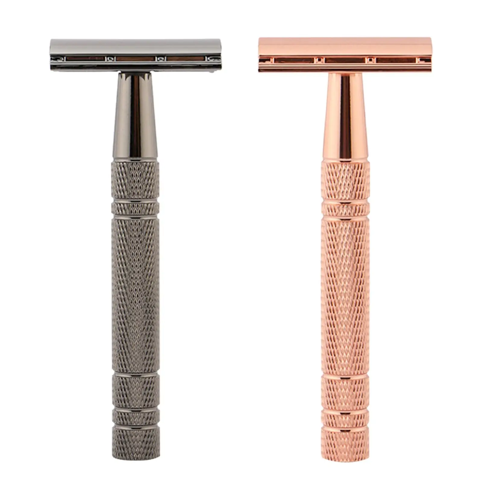 

Double Edge Safety Razor Beard Shaver Long Anti Slip Handle for with 5 Stainless Steel Razor Blades