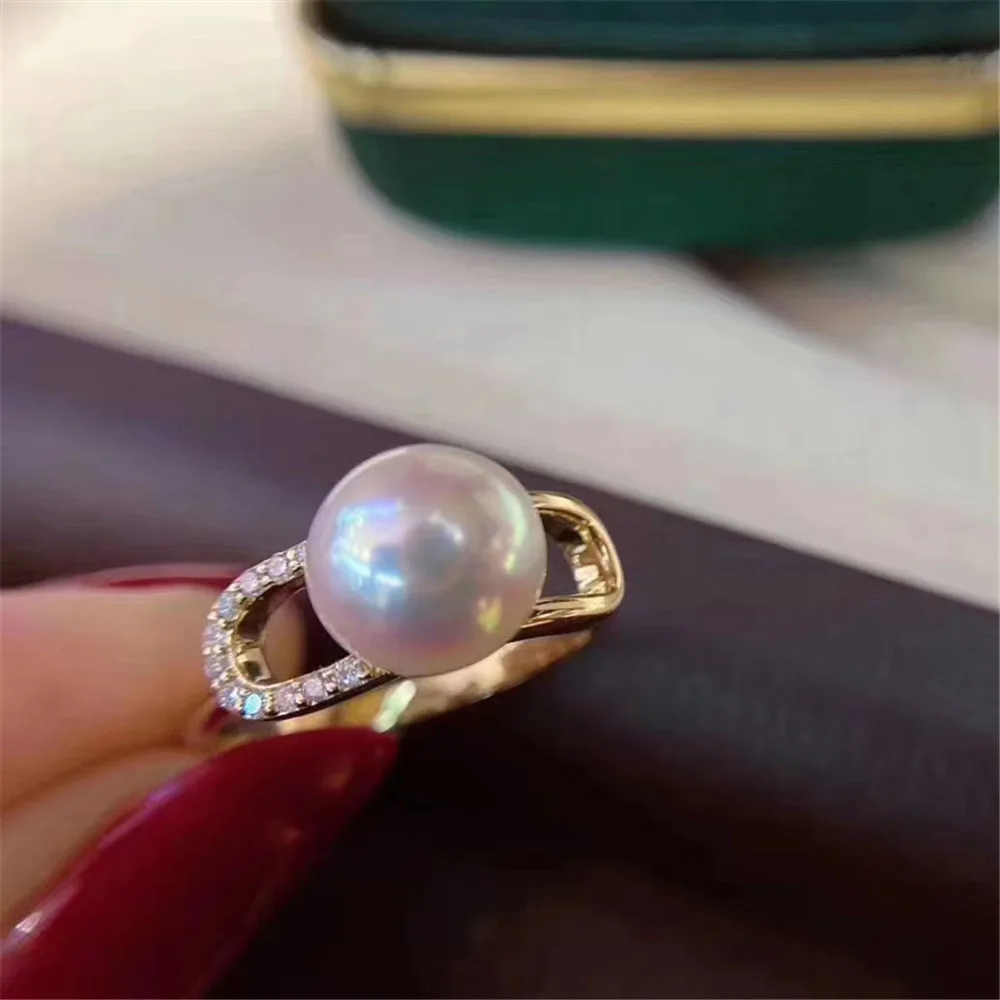 

Classic Rings Resizable Design Rings Base S925 Sterling Silver Pearl Rings Settings Women DIY Pearl Rings Accessory