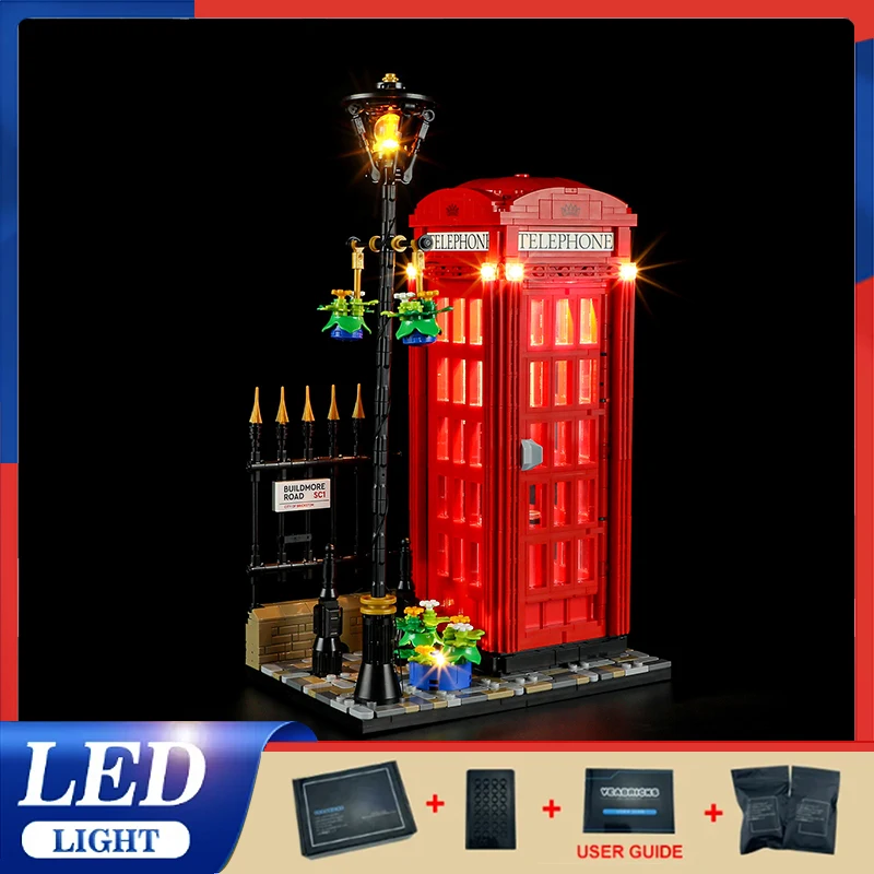 Аксессуары для рукоделия набор LEGO 21347 красный Лондонский телефонный ящик (только