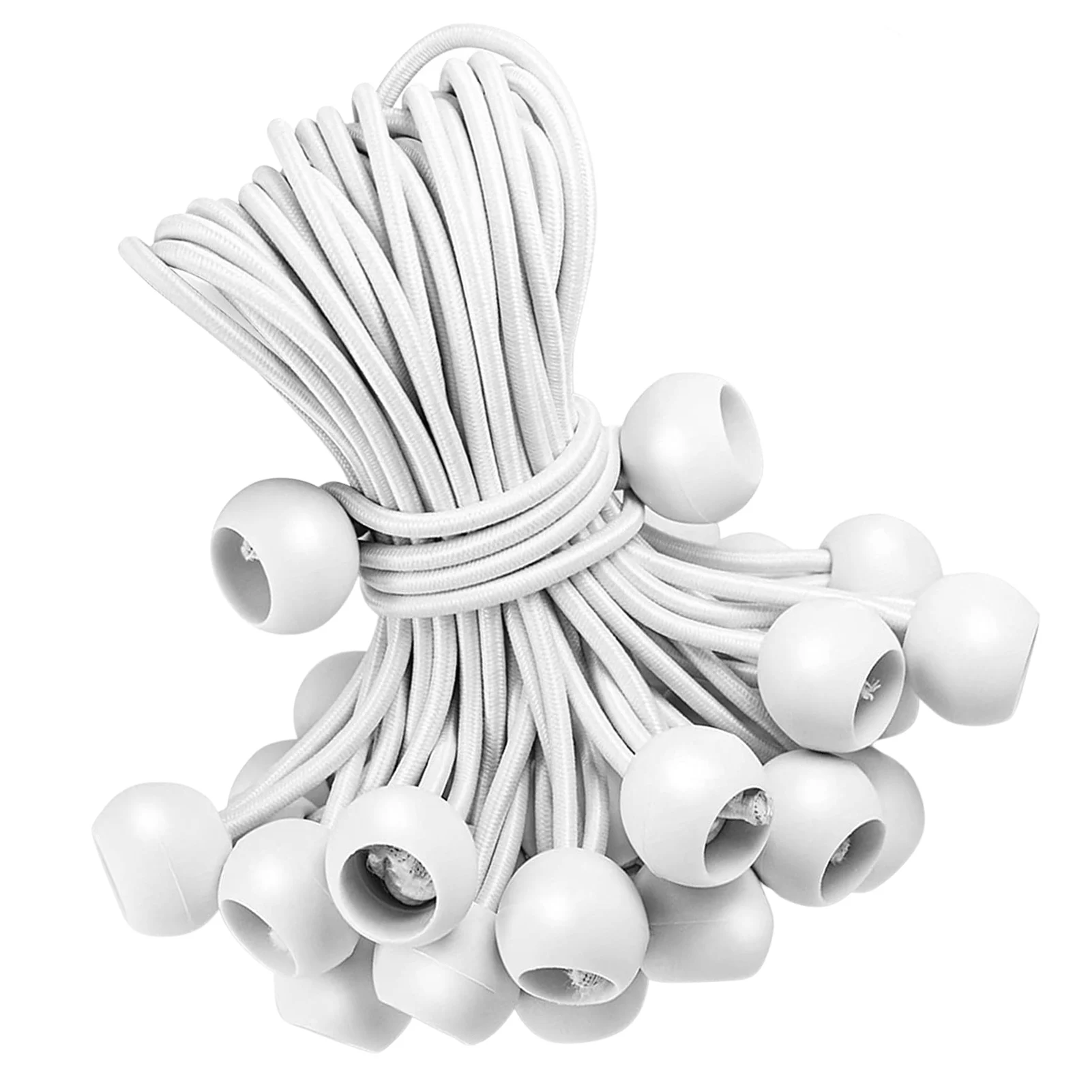 

Брезентовые шарики, брезенты и навес, ударные шнуры, 50 шт., 4 дюйма, белые, сверхпрочные и универсальные брезенты, Завязывающиеся, организовыв...