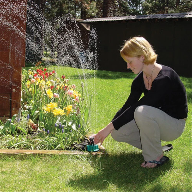 

360 Degree Outtside Garden Yard Auto Sprinkler Nozzle Irrigation Spray Watering Grass Lawn Circle Rotating Irrigation Nozzle
