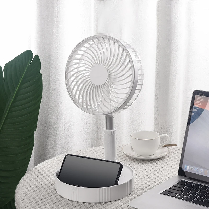 

Portable Fan Desktop Floor Standing USB Rechargeable Ventilador Home Mini Folding Desk Telescopic Camping Mute Air Conditioner