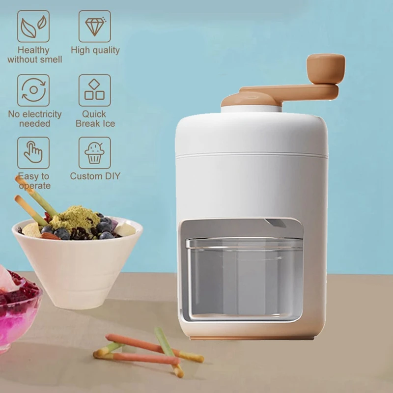 Manual Ice Crusher Smoothies Ice Breaker With Ice Box Mold S