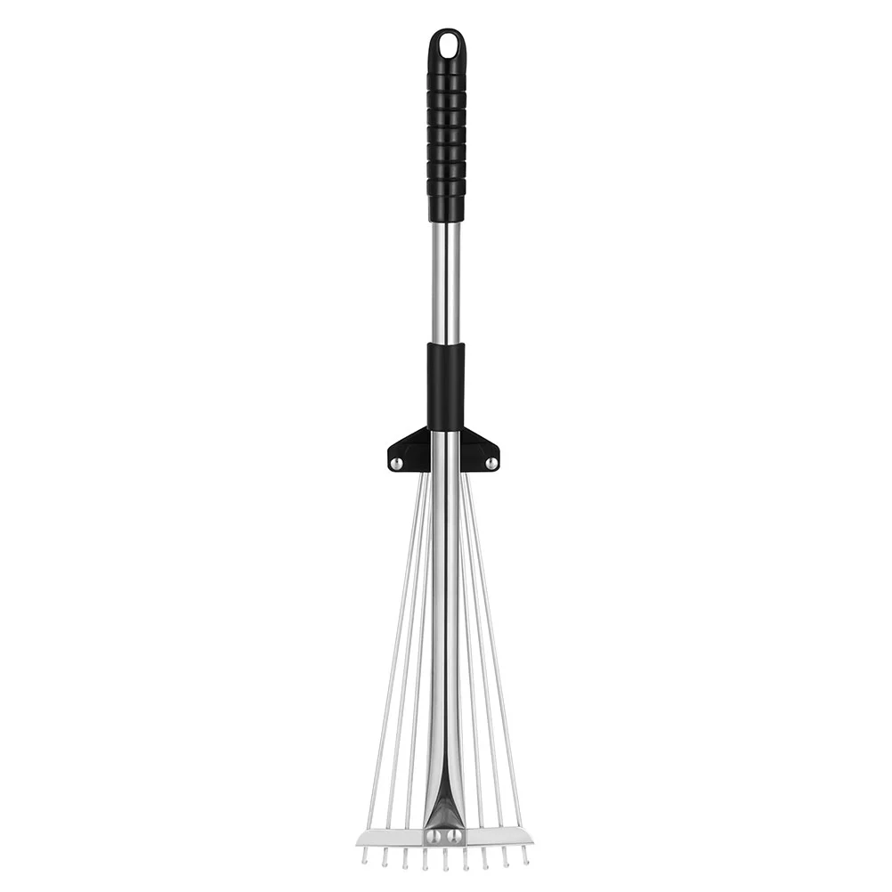 

Metal Garden Leaves Rake Cleaning Tool Adjustable Shrub Rake Garden Supplies