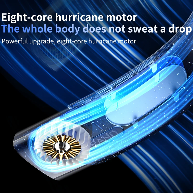 Портативный Шейный Вентилятор Перезаряжаемый Через USB Мини-электрический