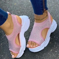 2022 the new summer women sandals sexy shoes crystal casual woman flats buckle strap ladies fashion beach shoe big size 35 43